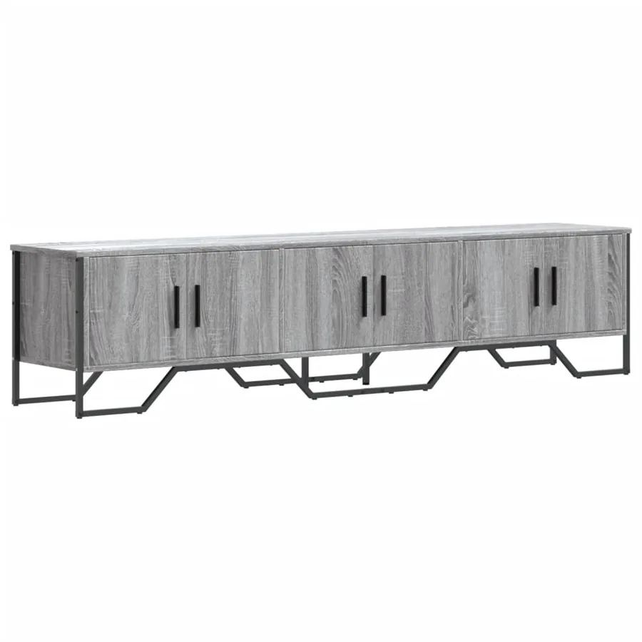 Meuble TV sonoma gris 180x34x41 cm bois d'ingénierie - 2