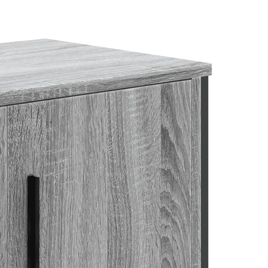 Meuble TV sonoma gris 180x34x41 cm bois d'ingénierie - 7