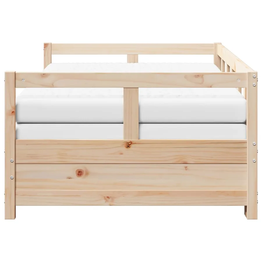 Lit de jour et lit gigogne et matelas 90x190 cm bois pin massif - 5