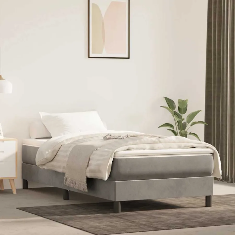 Matelas à ressorts ensachés 80 x 210 cm Gris clair