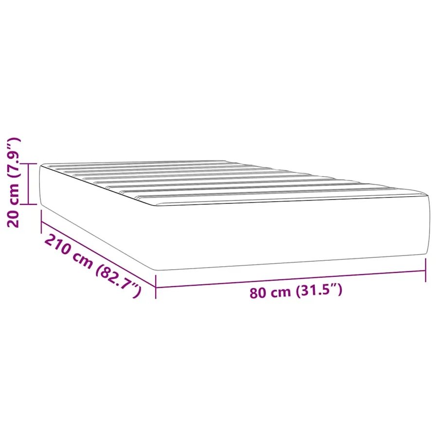 Matelas à ressorts ensachés 80 x 210 cm Gris clair - 7