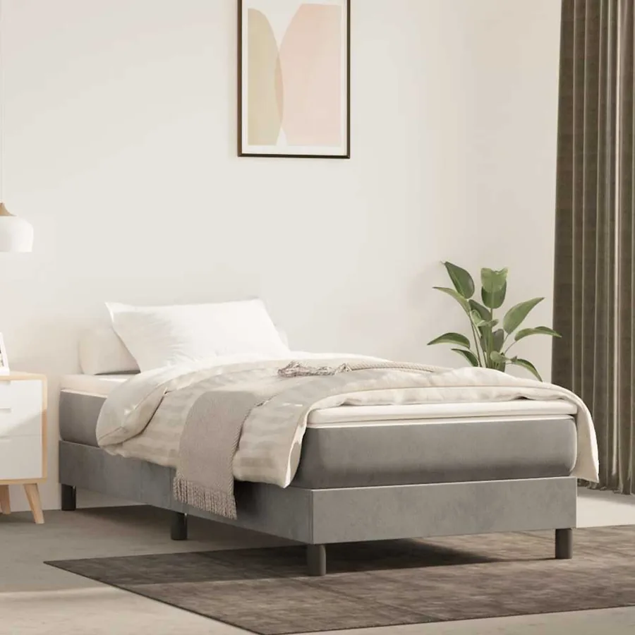 Matelas à ressorts ensachés 90 x 210 cm Gris clair