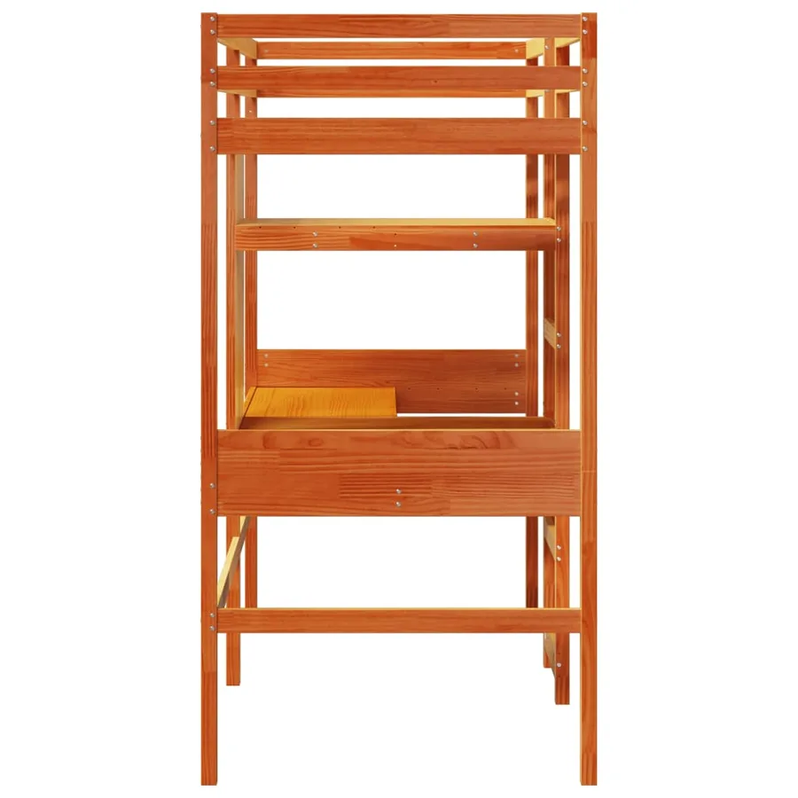Cadre de lit superposé sans matelas 90x190cm bois de pin massif - 6