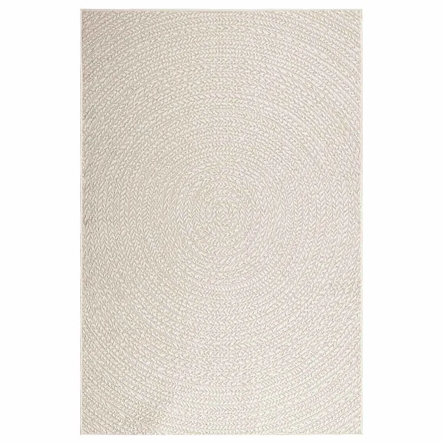 Tapis ZIZUR crème 140x200 cm aspect de jute intérieur extérieur - 3
