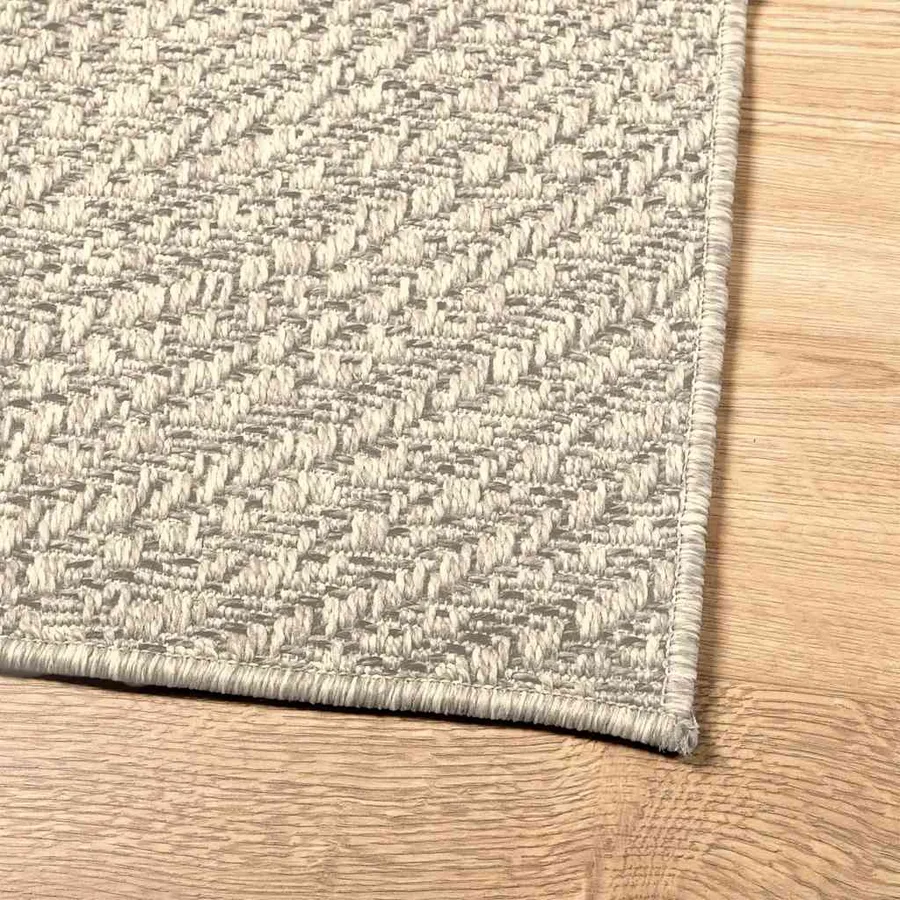 Tapis ZIZUR crème 140x200 cm aspect de jute intérieur extérieur - 8