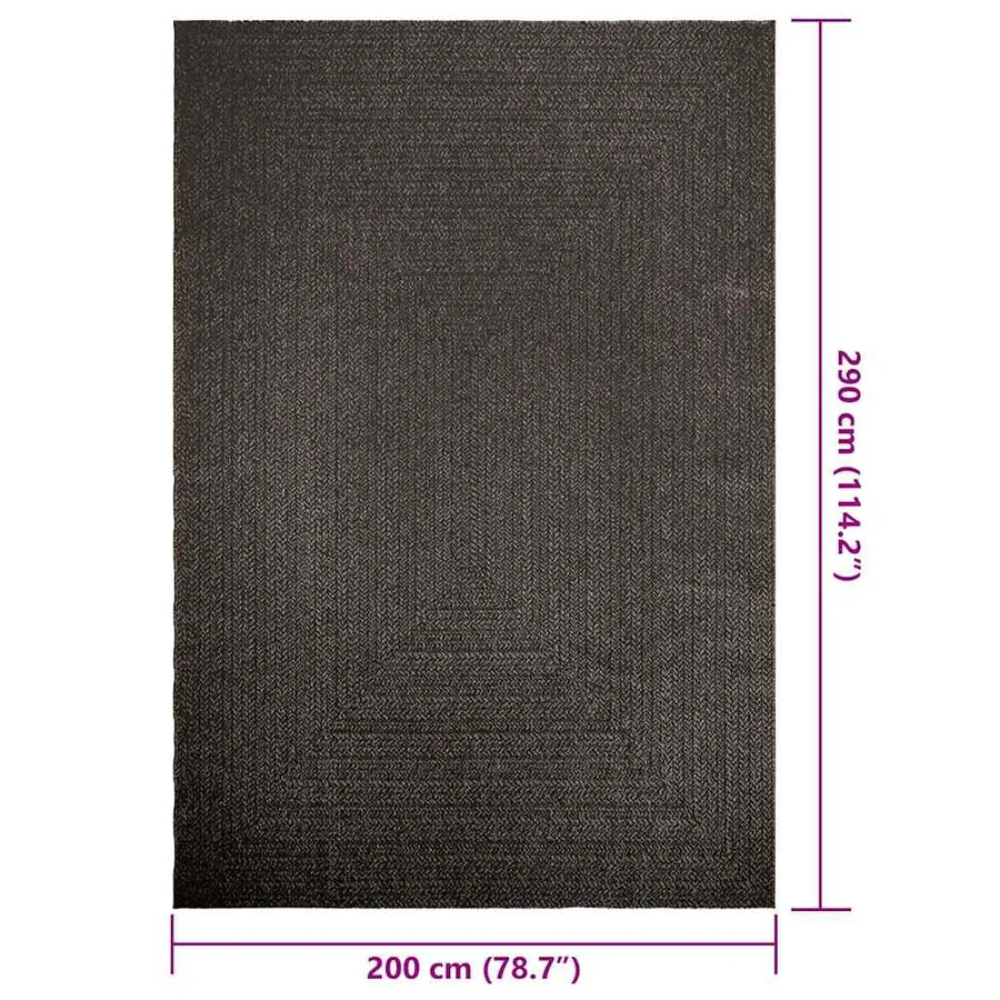 Tapis ZIZUR 200x290 cm aspect de jute intérieur extérieur - 9