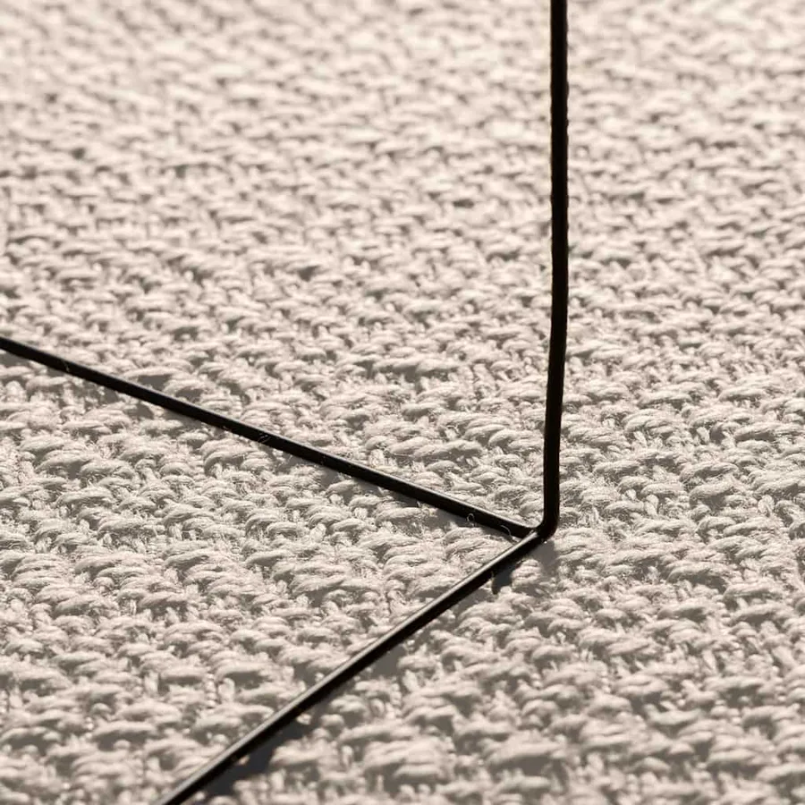 Tapis ZIZUR crème 140x200 cm aspect de jute intérieur extérieur - 4