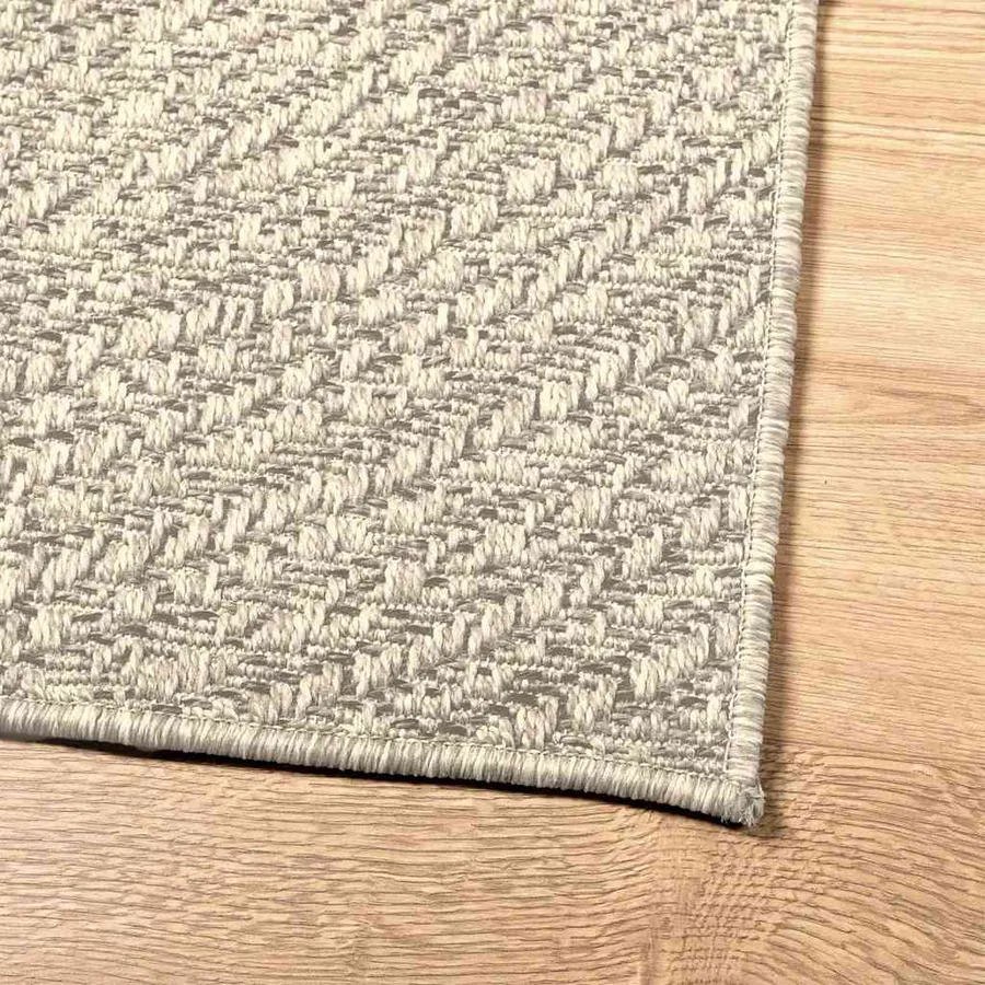 Tapis ZIZUR crème 80x200 cm aspect de jute intérieur extérieur - 8