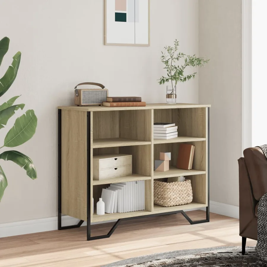 Buffet chêne sonoma 91x35,5x74,5 cm bois d'ingénierie - 3