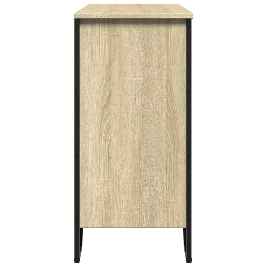 Buffet chêne sonoma 91x35,5x74,5 cm bois d'ingénierie - 5