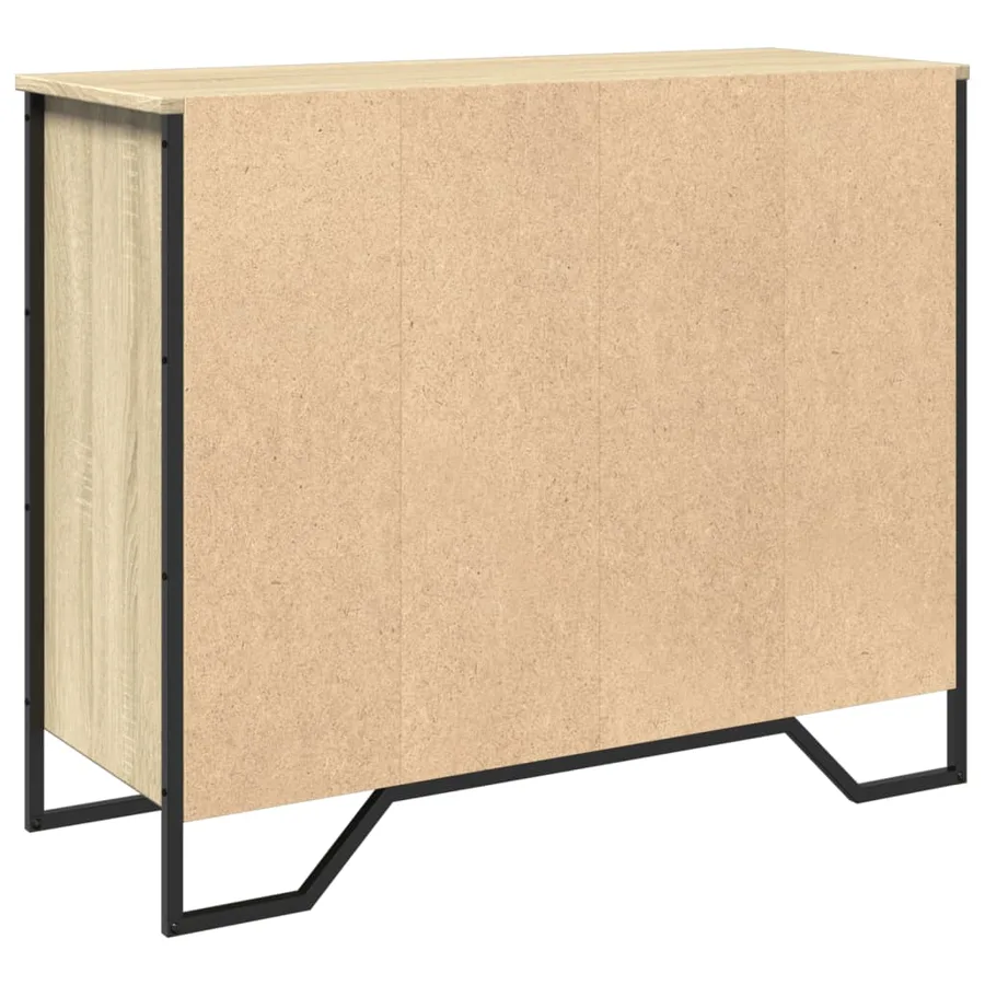 Buffet chêne sonoma 91x35,5x74,5 cm bois d'ingénierie - 6