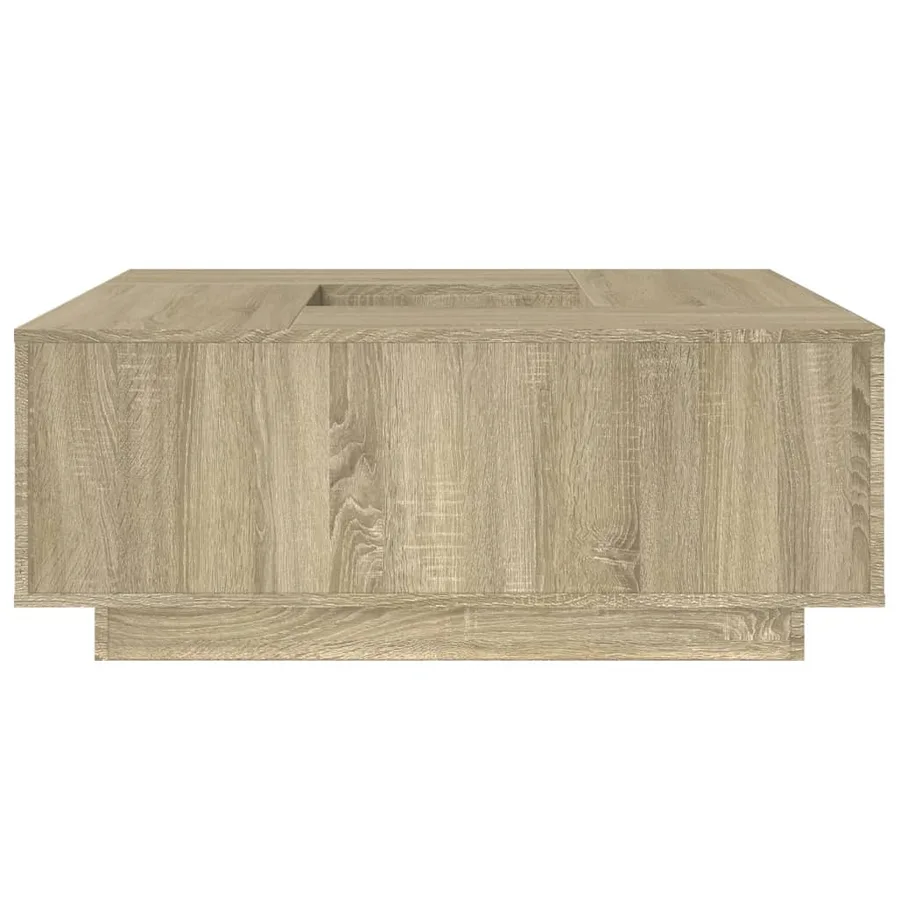 Table basse chêne sonoma 100x100x40 cm bois d'ingénierie - 5