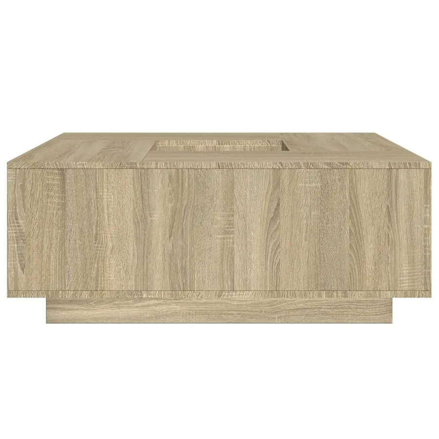 Table basse chêne sonoma 100x100x40 cm bois d'ingénierie - 6