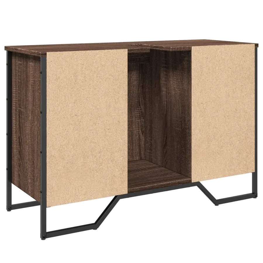 Armoire lavabo de salle de bain chêne marron 91x35x60 cm - 6