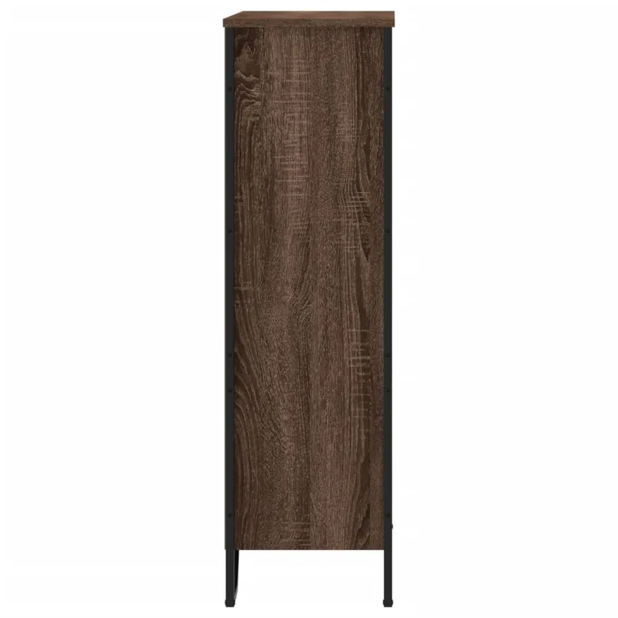 Bibliothèque chêne marron 80x31x106 cm bois d'ingénierie - 5