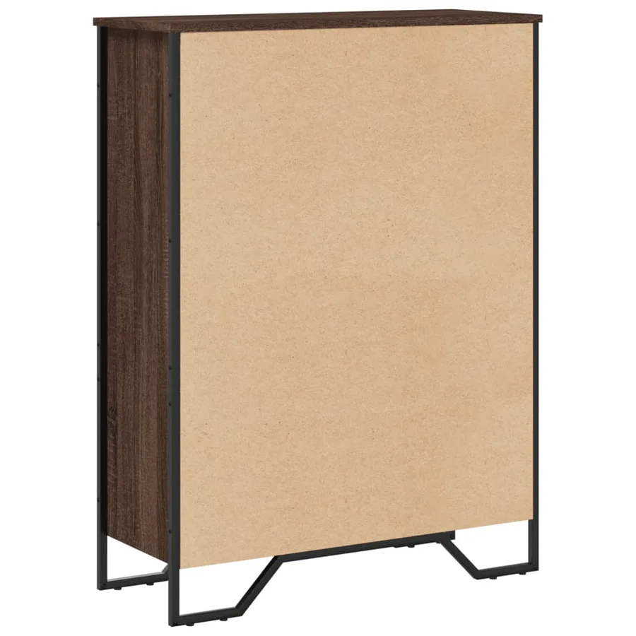 Bibliothèque chêne marron 80x31x106 cm bois d'ingénierie - 6