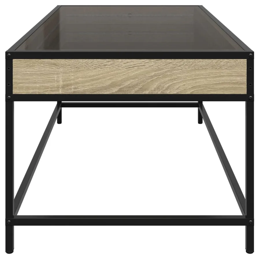 Table basse avec LED infini chêne sonoma 90x50x41 cm - 7