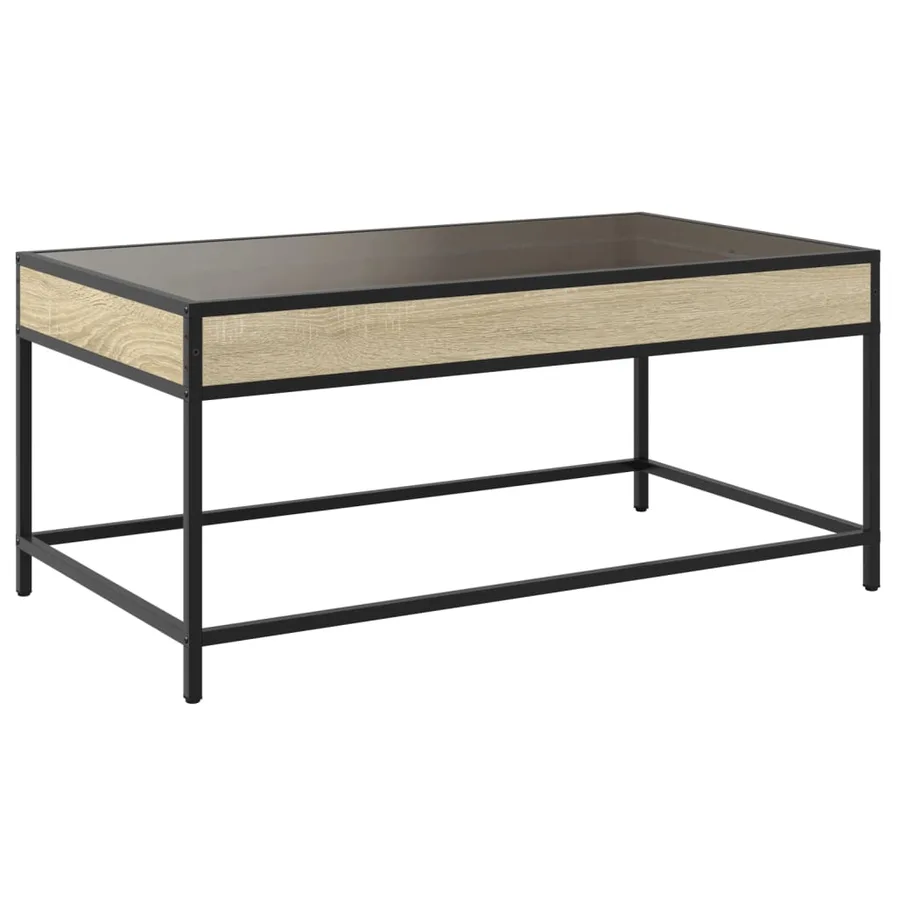 Table basse avec LED infini chêne sonoma 90x50x41 cm - 8