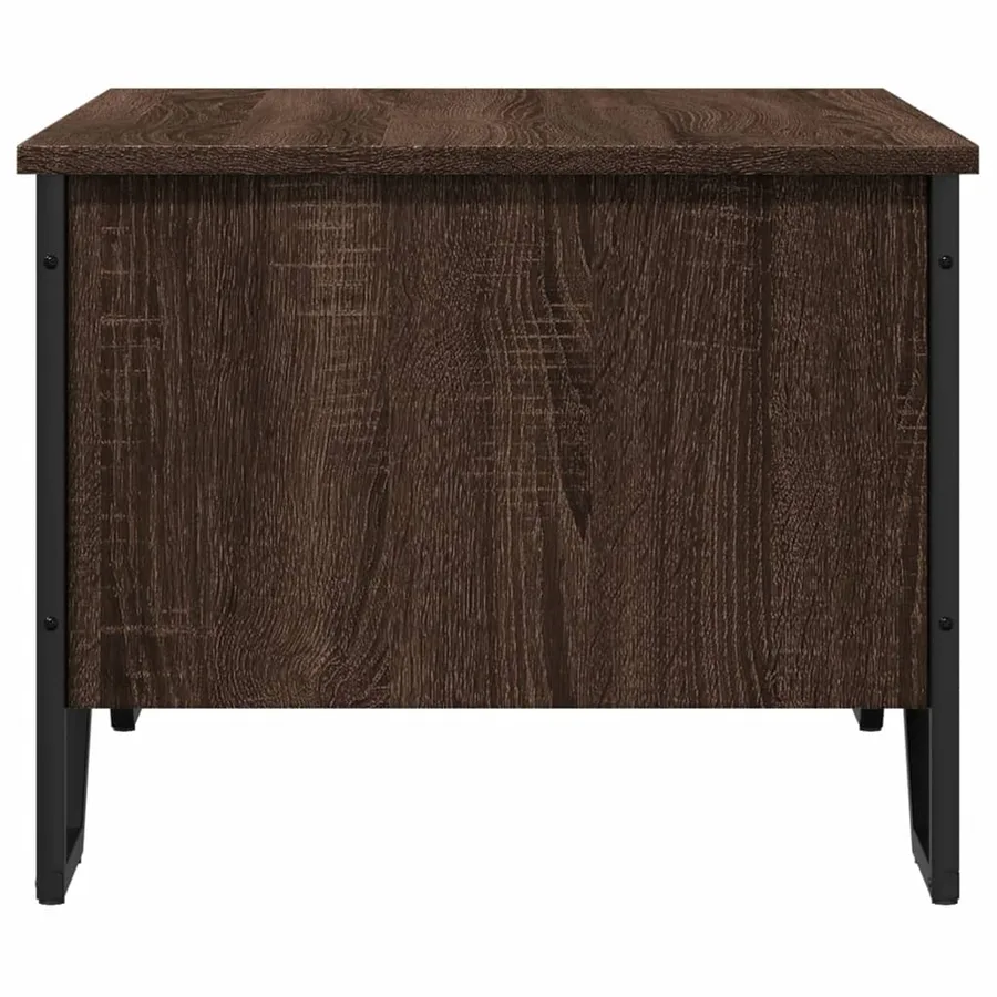 Table basse chêne marron 75x51x40 cm bois d'ingénierie - 6