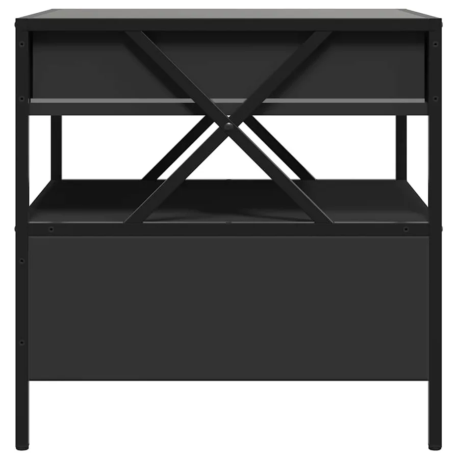 Table basse avec LED Infinity noir 50x50x51 cm - 8