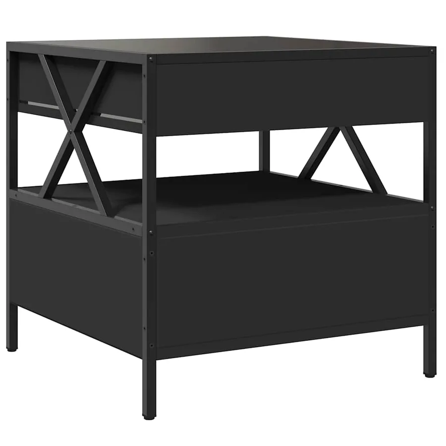 Table basse avec LED Infinity noir 50x50x51 cm - 9