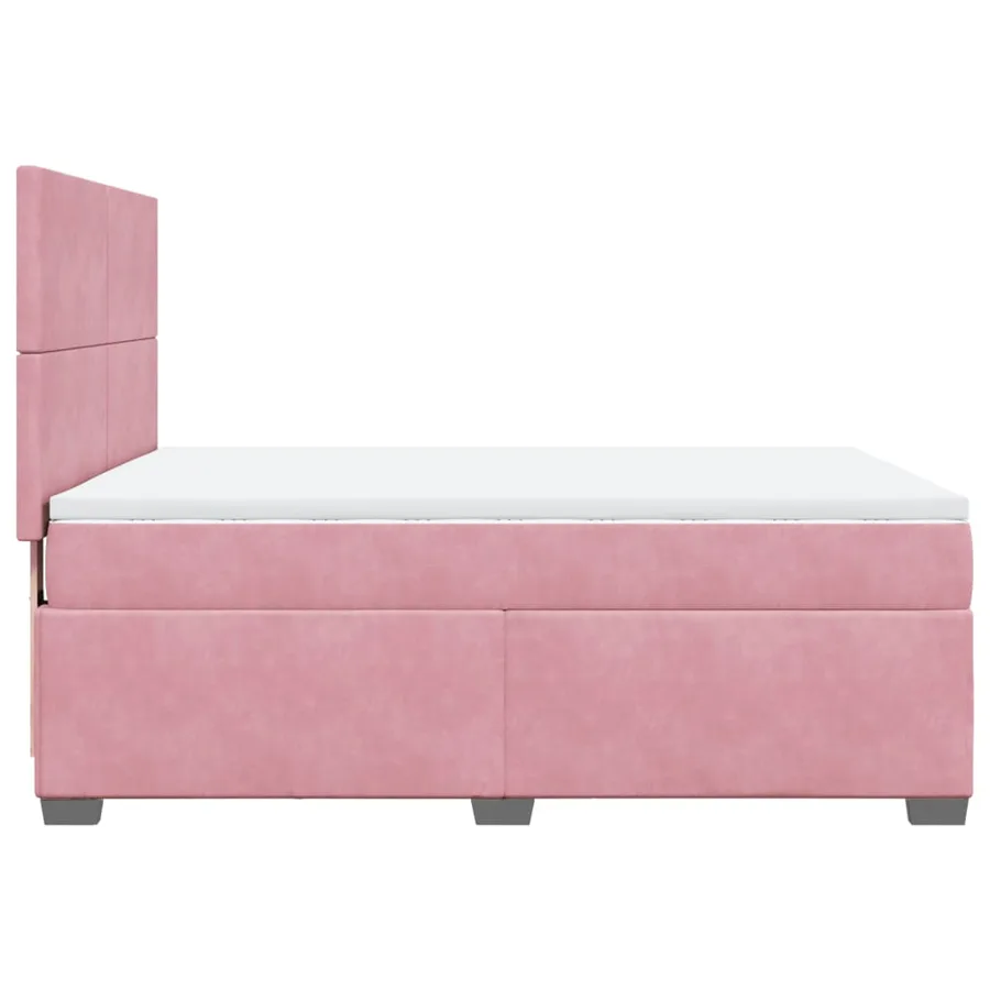 Sommier à lattes de lit avec matelas Rose 160x200 cm Velours - 9