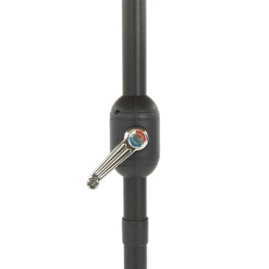 Parasol de jardin avec LED et mât en acier marron 223x223x213cm - 11