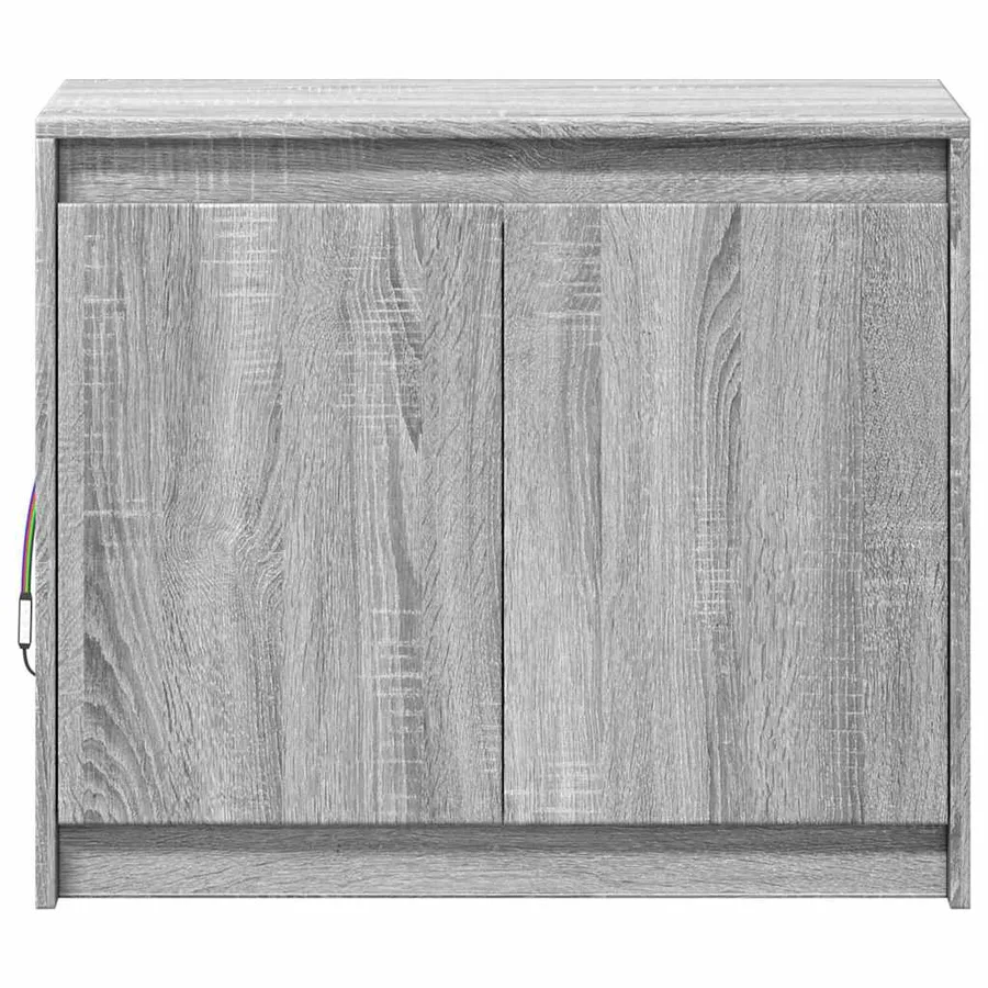 Buffet avec LED sonoma gris 72x34x61 cm bois d'ingénierie - 6