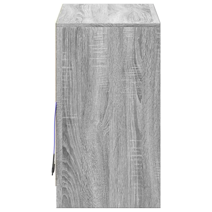 Buffet avec LED sonoma gris 72x34x61 cm bois d'ingénierie - 8
