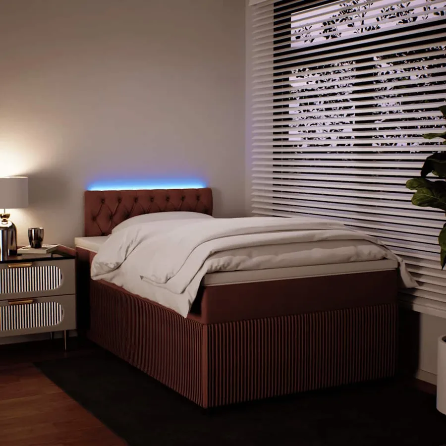 Sommier à lattes de lit avec matelas Rose 120x200 cm Velours - 4