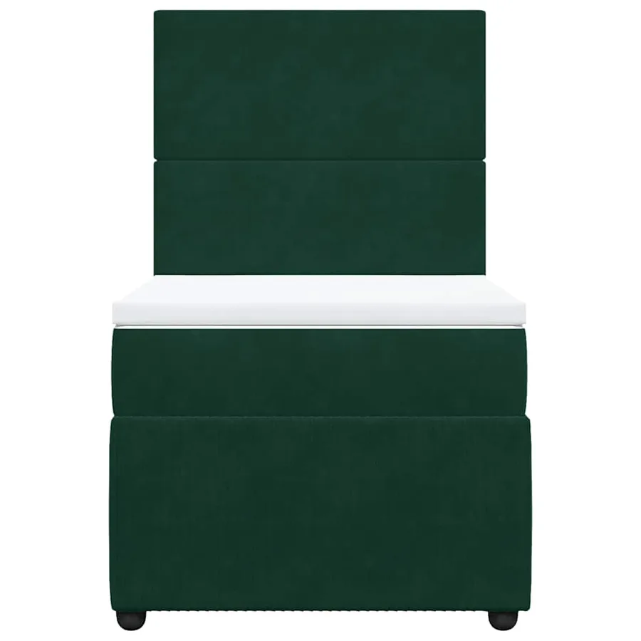 Sommier à lattes de lit avec matelas Vert foncé 90x200 cm - 6