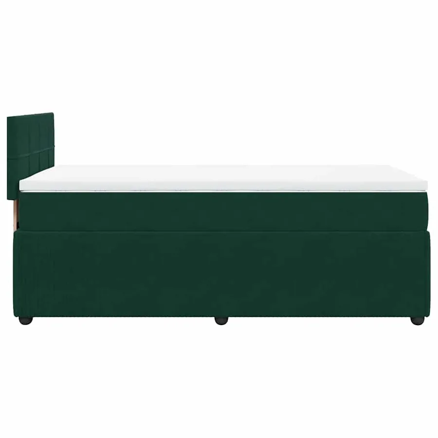 Sommier à lattes de lit avec matelas Vert foncé 90x200 cm - 9