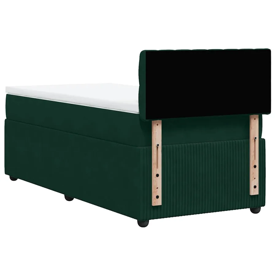 Sommier à lattes de lit avec matelas Vert foncé 90x200 cm - 10