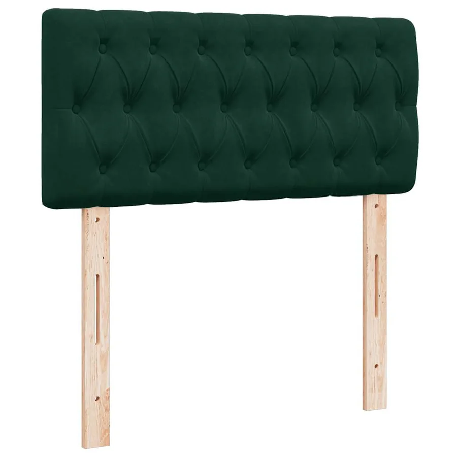 Sommier à lattes de lit avec matelas Vert foncé 90x200 cm - 5