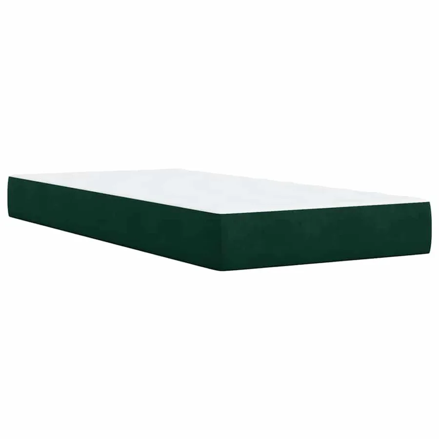 Sommier à lattes de lit avec matelas Vert foncé 90x200 cm - 7