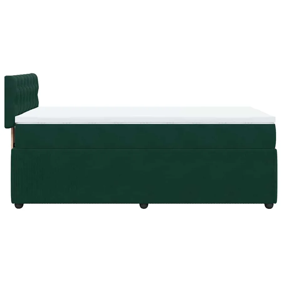 Sommier à lattes de lit avec matelas Vert foncé 90x200 cm - 9