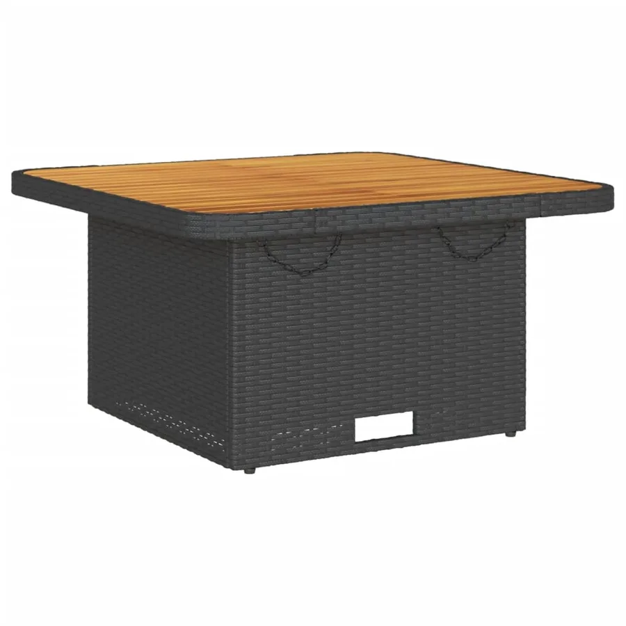 Salon de jardin 7 pcs avec coussins Noir Résine tressée 67 x 67 x 95 cm - 102,0 kg - 7