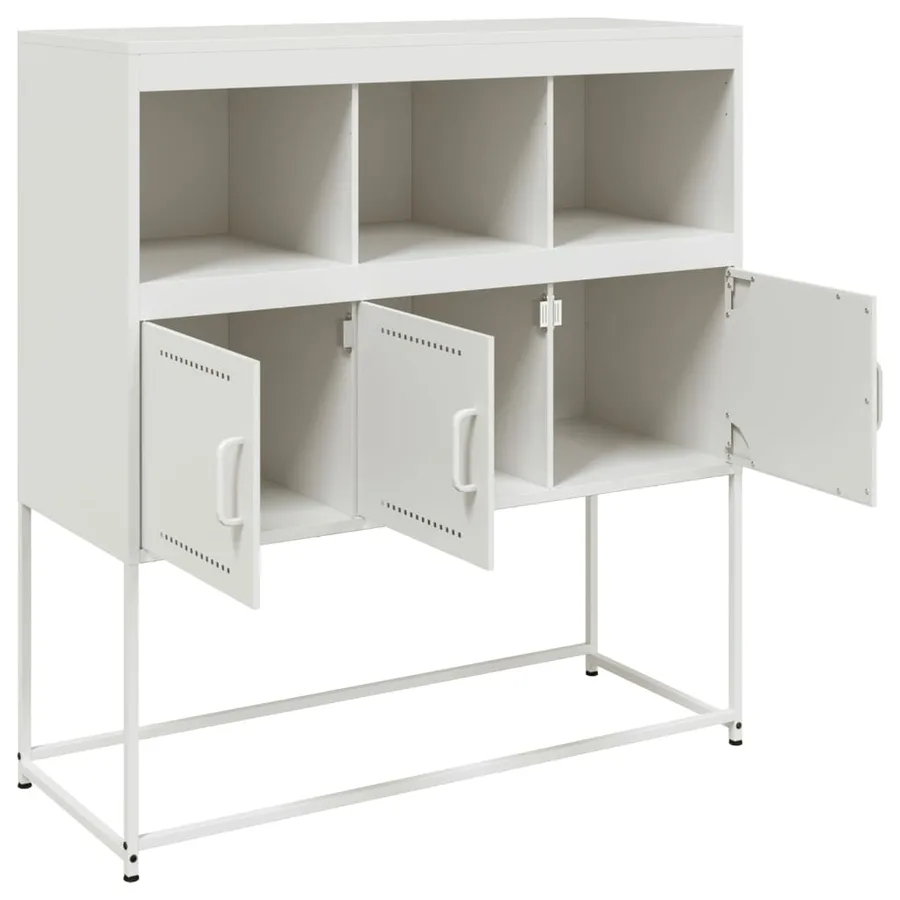 Buffet blanc 100,5x39x107 cm acier - 10