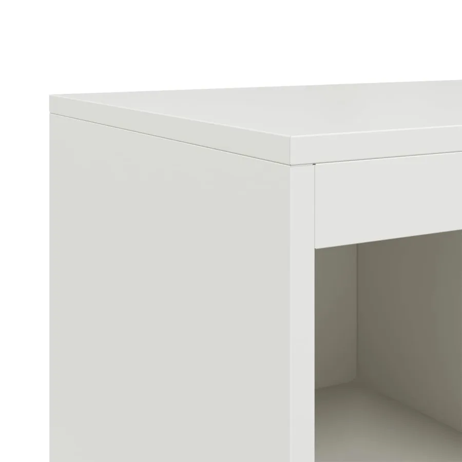 Buffet blanc 100,5x39x107 cm acier - 12
