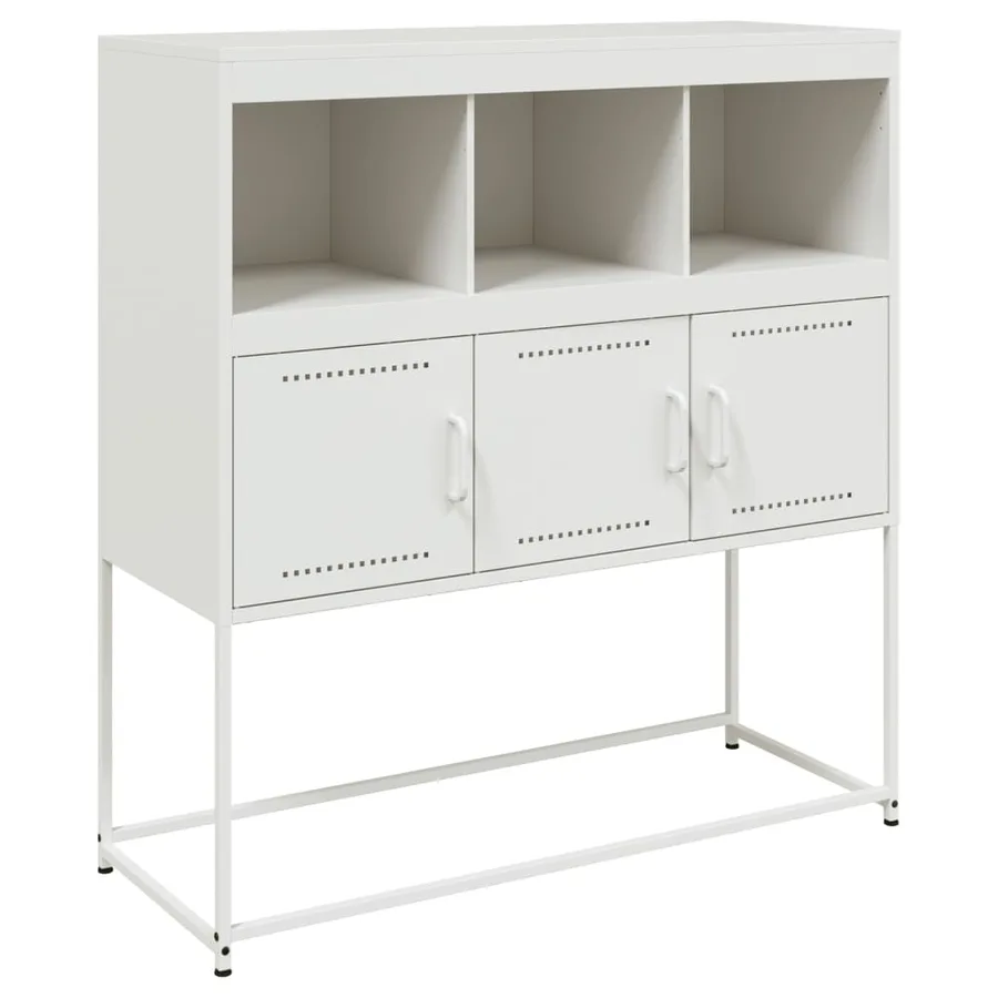 Buffet blanc 100,5x39x107 cm acier - 2
