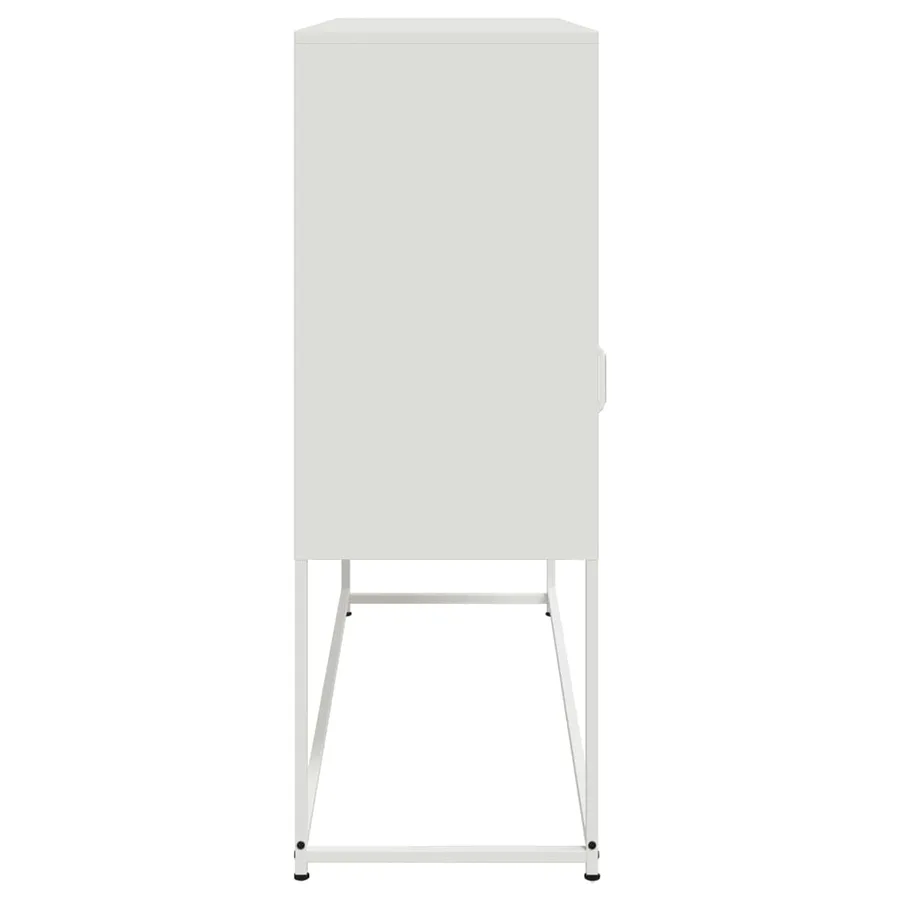 Buffet blanc 100,5x39x107 cm acier - 7