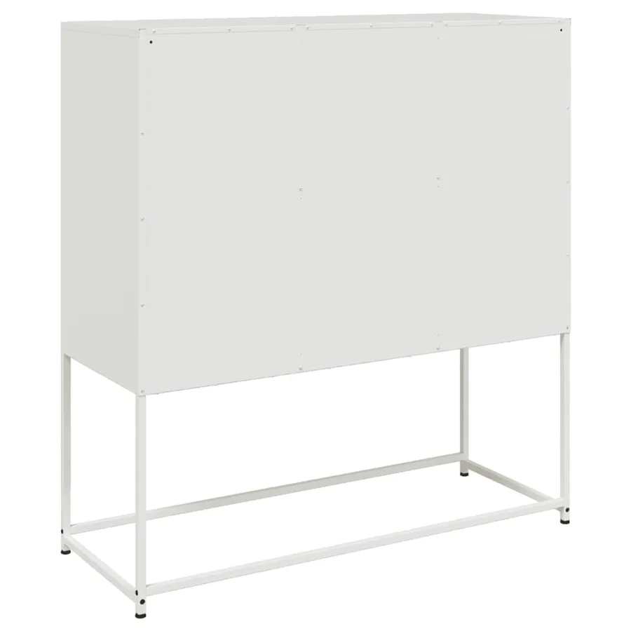 Buffet blanc 100,5x39x107 cm acier - 8
