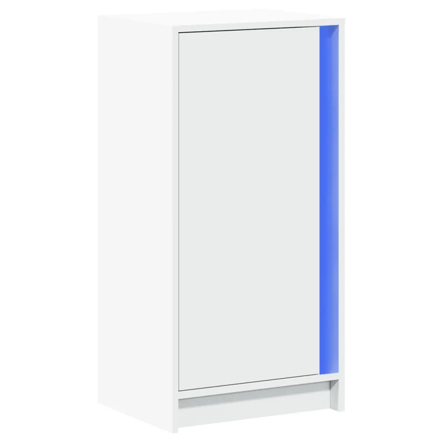 Buffet avec LED blanc 42,5x34x85 cm bois d'ingénierie - 3