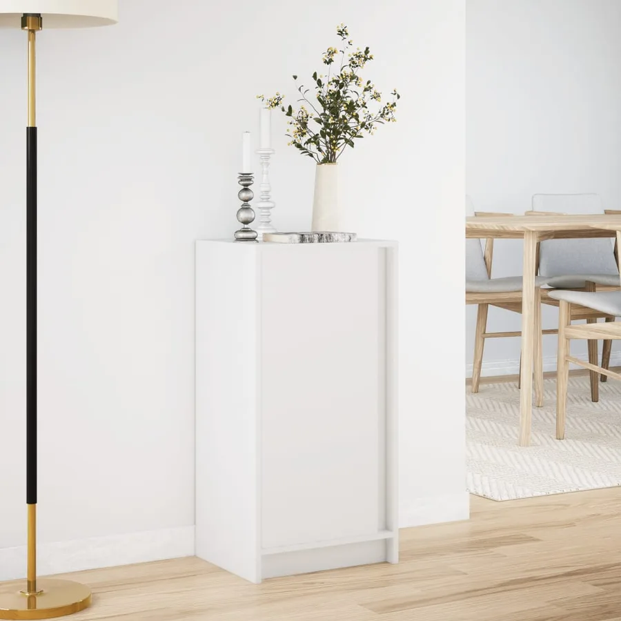 Buffet avec LED blanc 42,5x34x85 cm bois d'ingénierie - 4