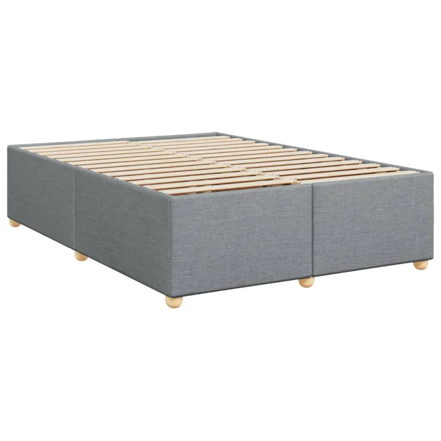Cadre de lit sans matelas gris clair 140x200 cm tissu - 3