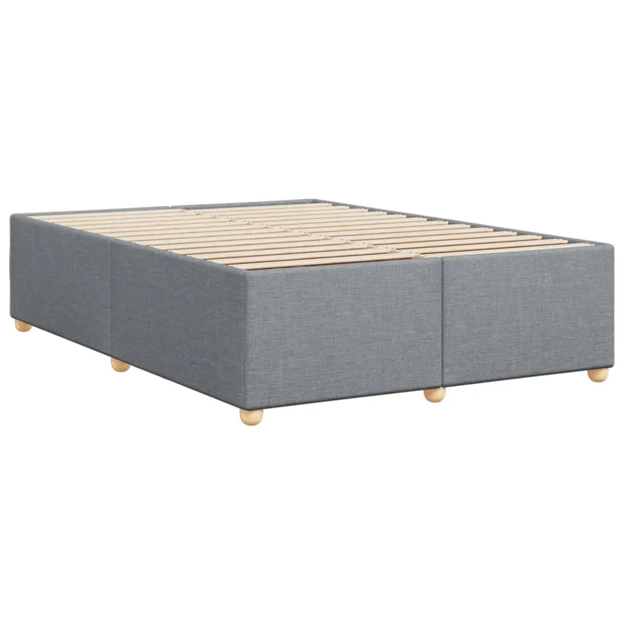Cadre de lit sans matelas gris clair 140x200 cm tissu - 6