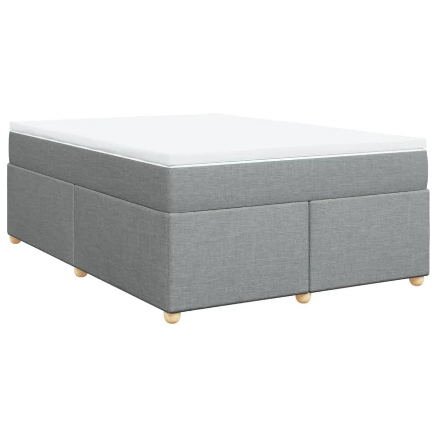 Sommier à lattes de lit avec matelas Gris clair 160x200cm Tissu - 2