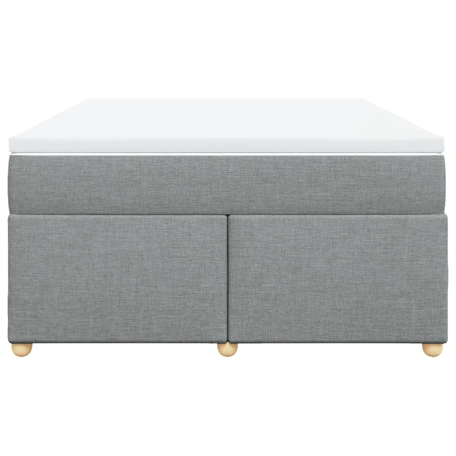 Sommier à lattes de lit avec matelas Gris clair 160x200cm Tissu - 4