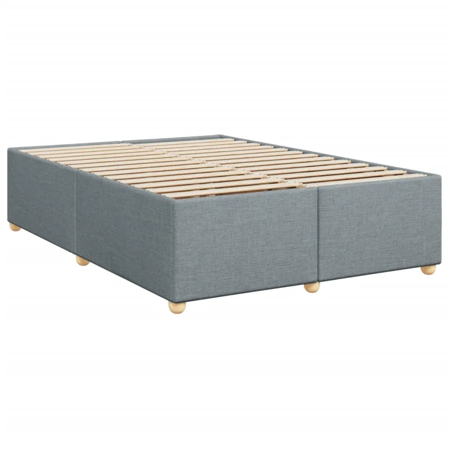 Sommier à lattes de lit avec matelas Gris clair 160x200cm Tissu - 5