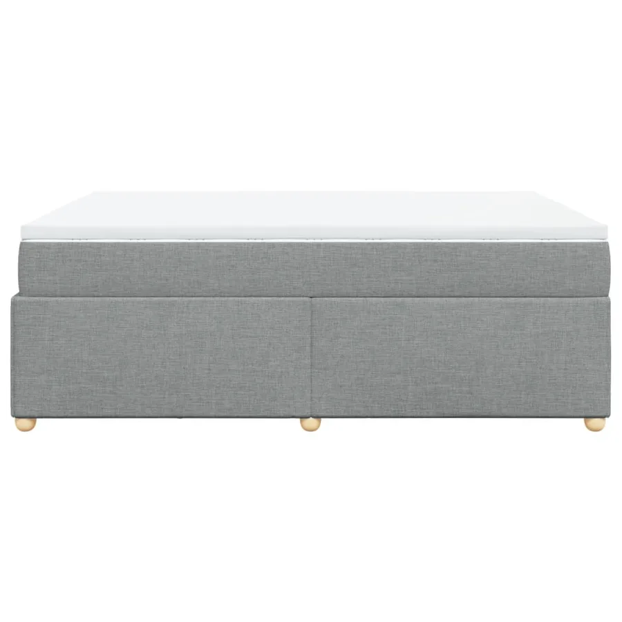 Sommier à lattes de lit avec matelas Gris clair 160x200cm Tissu - 8